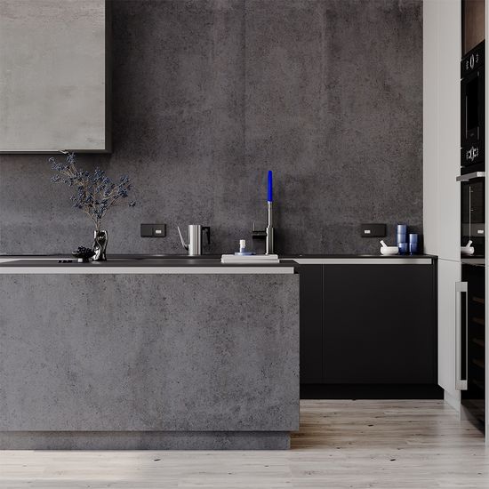 Выключатель встраиваемый VOLTUM S70 одноклавишный 10А, (черный матовый)