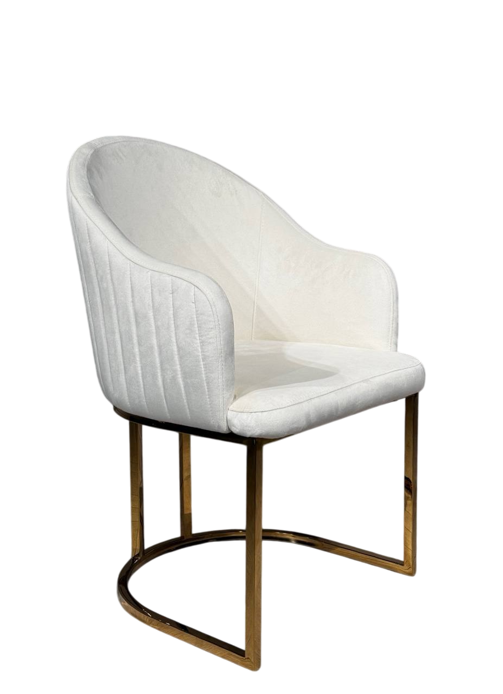 Стул обеденный Ist Casa Пандора Гранд , молочный, глянцевое золото