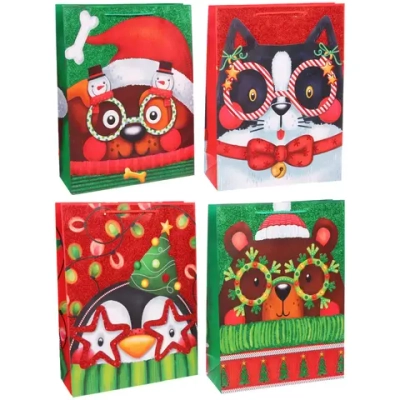 Пакет подарочный «Новогоднее веселье» 31*42*12 см, микс