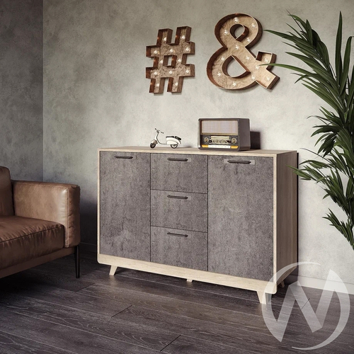 Комод Мегаполис КМ-15 (дуб каньон/М18)