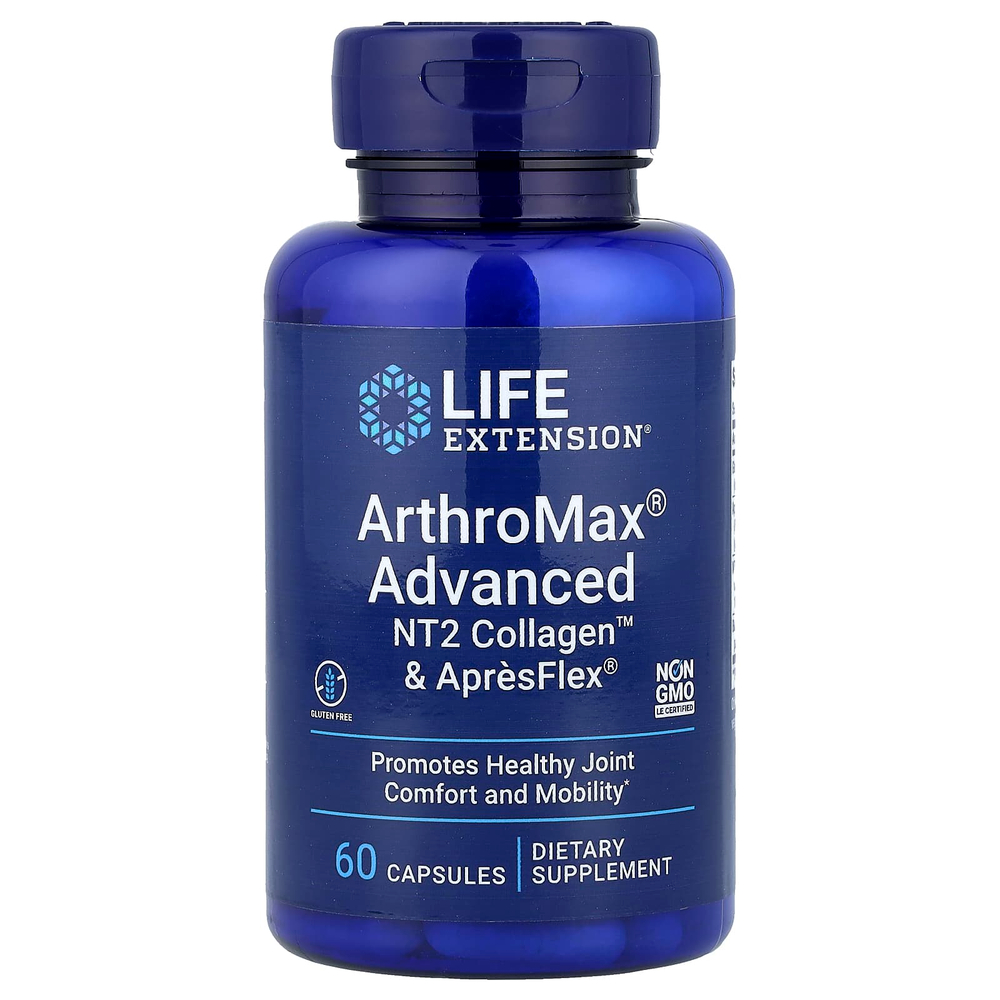 Life Extension, ArthroMax® Advanced, NT2 Collagen™ и ApresFlex®, 60 капсул