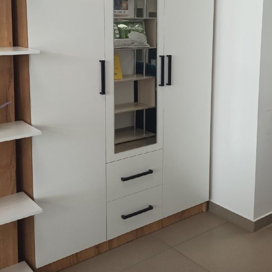 Евро bts ШК-06 Шкаф трехстворчатый крафт / белый