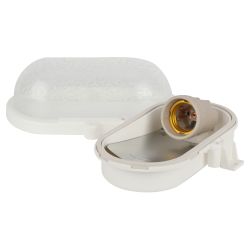 Светильник ЭРА НБП 01-60-012 с ободком Евро пластик / стекло IP53 E27 max 60Вт 185х120х110 овал белый