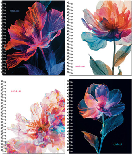 Тетрадь 48 л. клетка ПОЛИНОМ Цветы (3450-48)