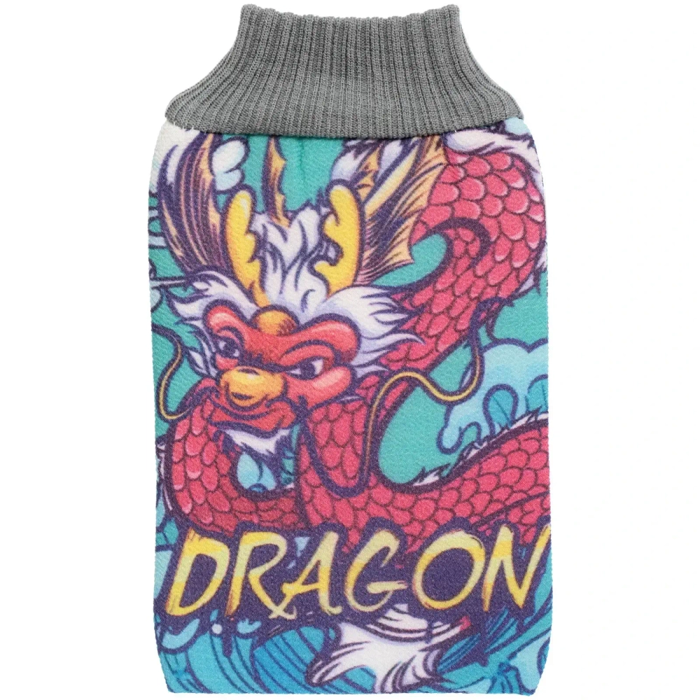 Мочалка - варежка скрaбирующая «Premium - DRAGON», 22.5*14.5*15см (ZIPпакет)