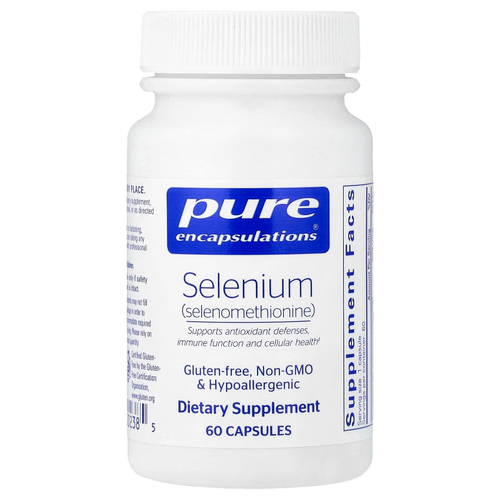 Pure Encapsulations, селен (селенометионин), 60 капсул (200 мг в 1 капсуле)