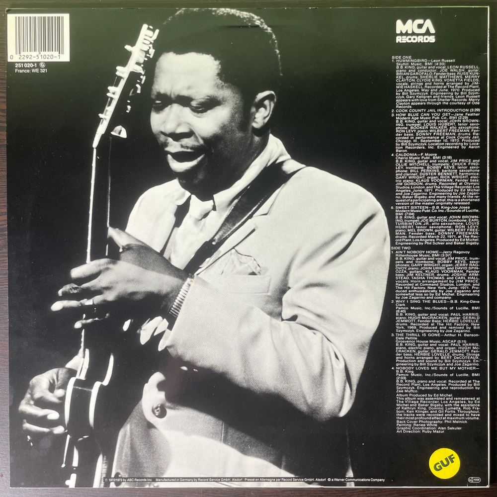BB King ‎– Ain't Nobody Home! - The Very Best Of BB King (Германия 1986г.)