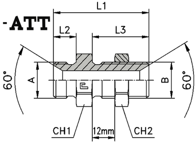 Соединение P BSP 1/4 - BSP 1/4 ATT
