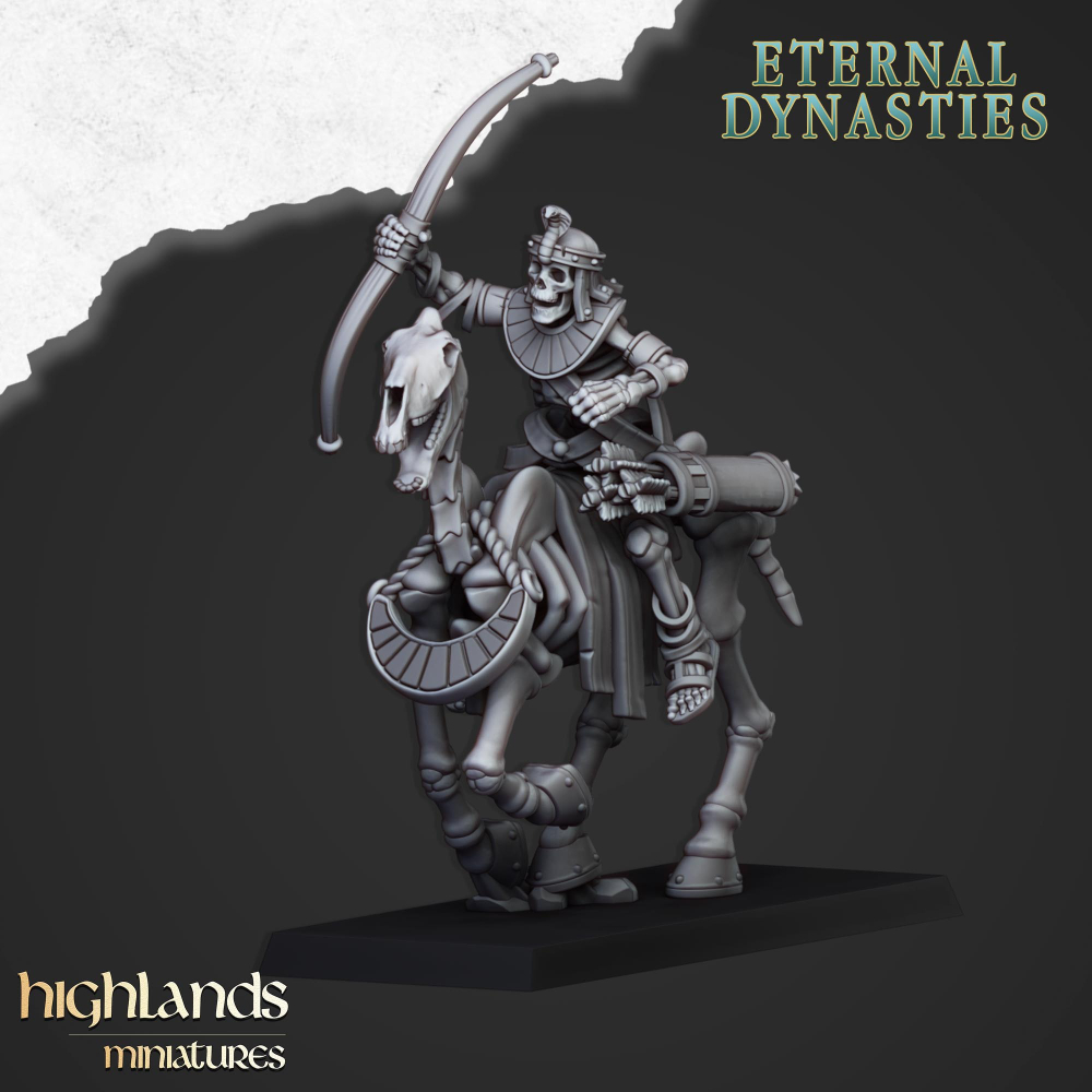Ancient Skeletal Cavalry with Spears and Bows