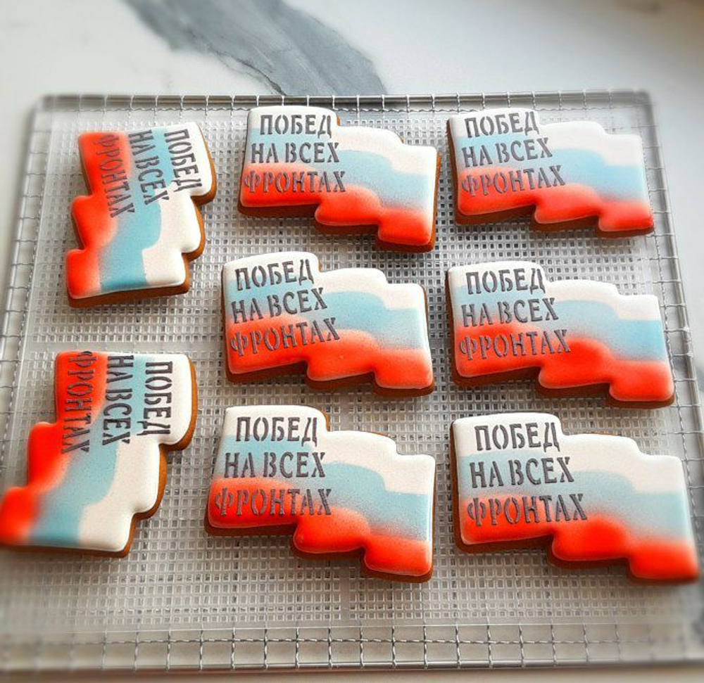 Трафарет 23 февраля №15 Побед на всех фронтах