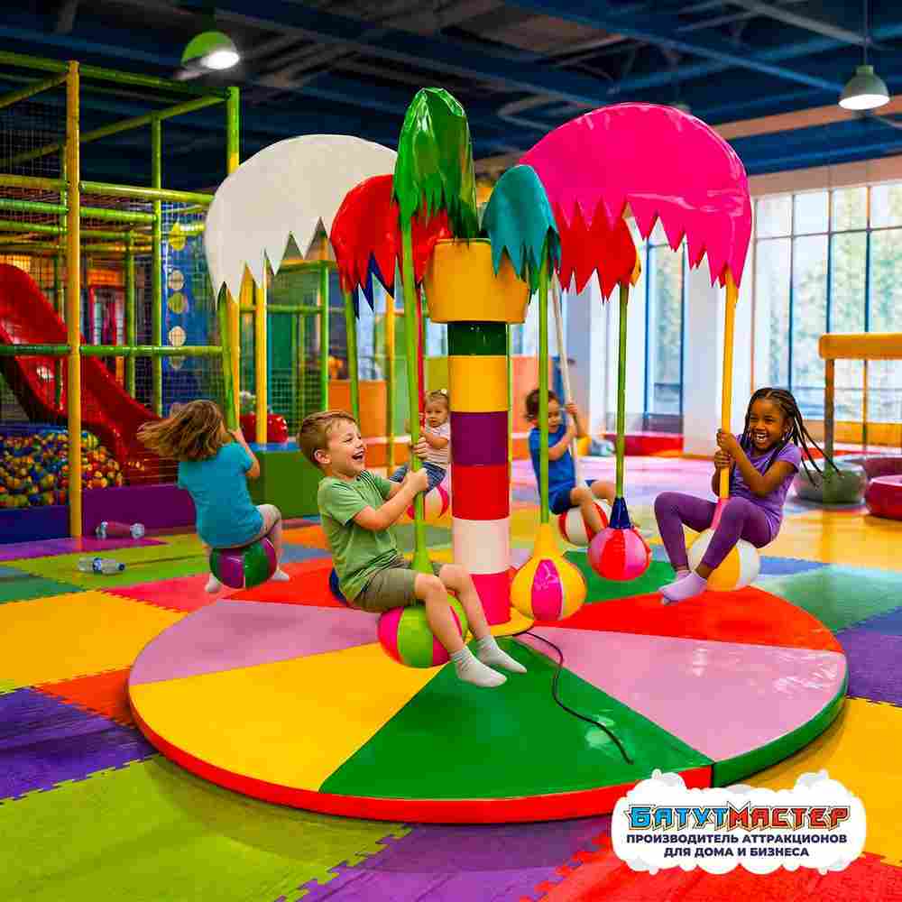 Детский аттракцион 4kids Кокосовая пальма «Тропикана» с электроприводом