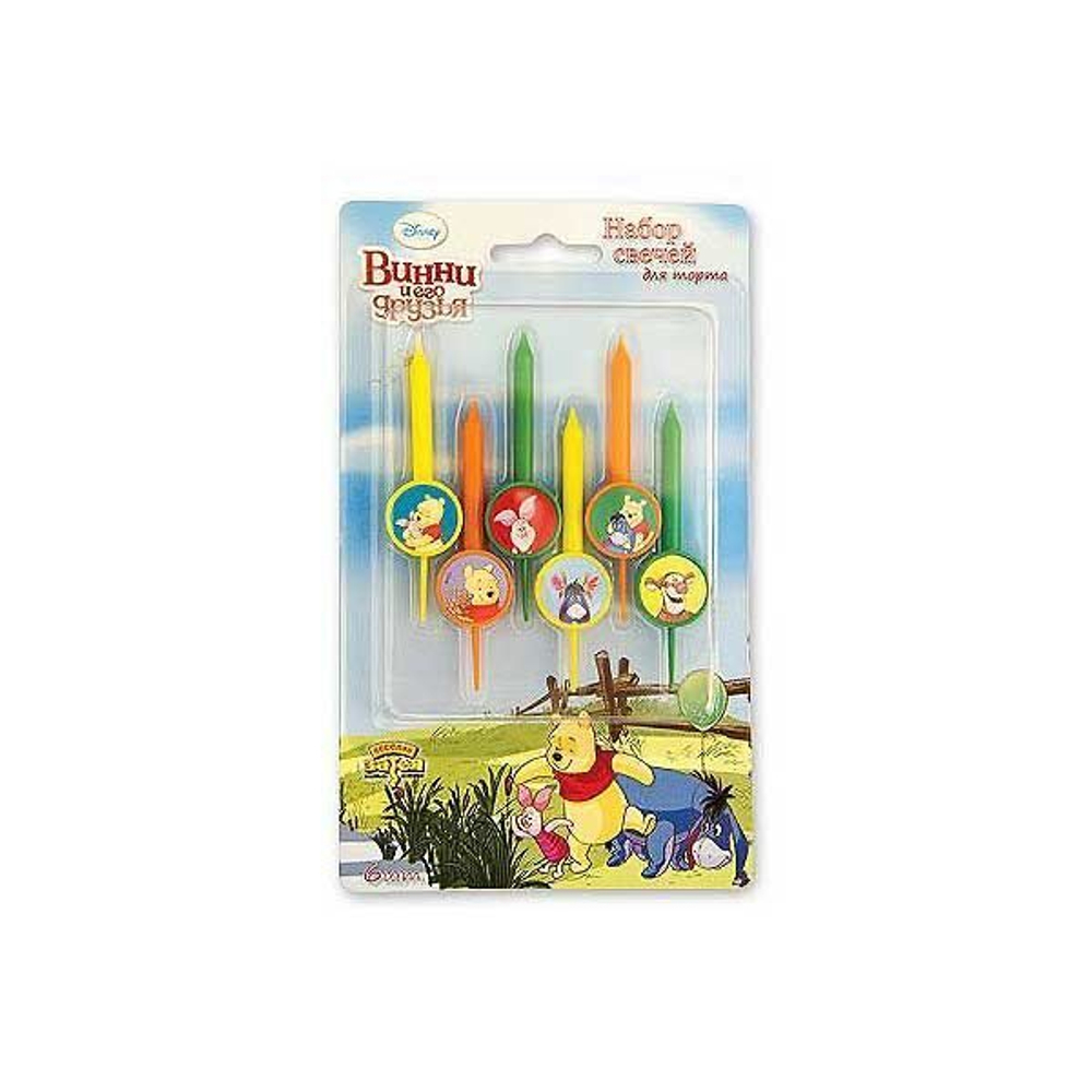 Свечи для торта Disney Винни и друзья,6ш