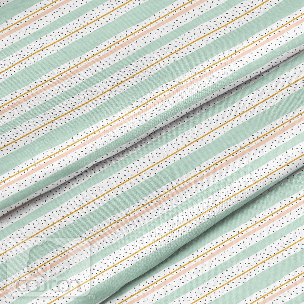 Отрез хлопка "Полоска мятная"