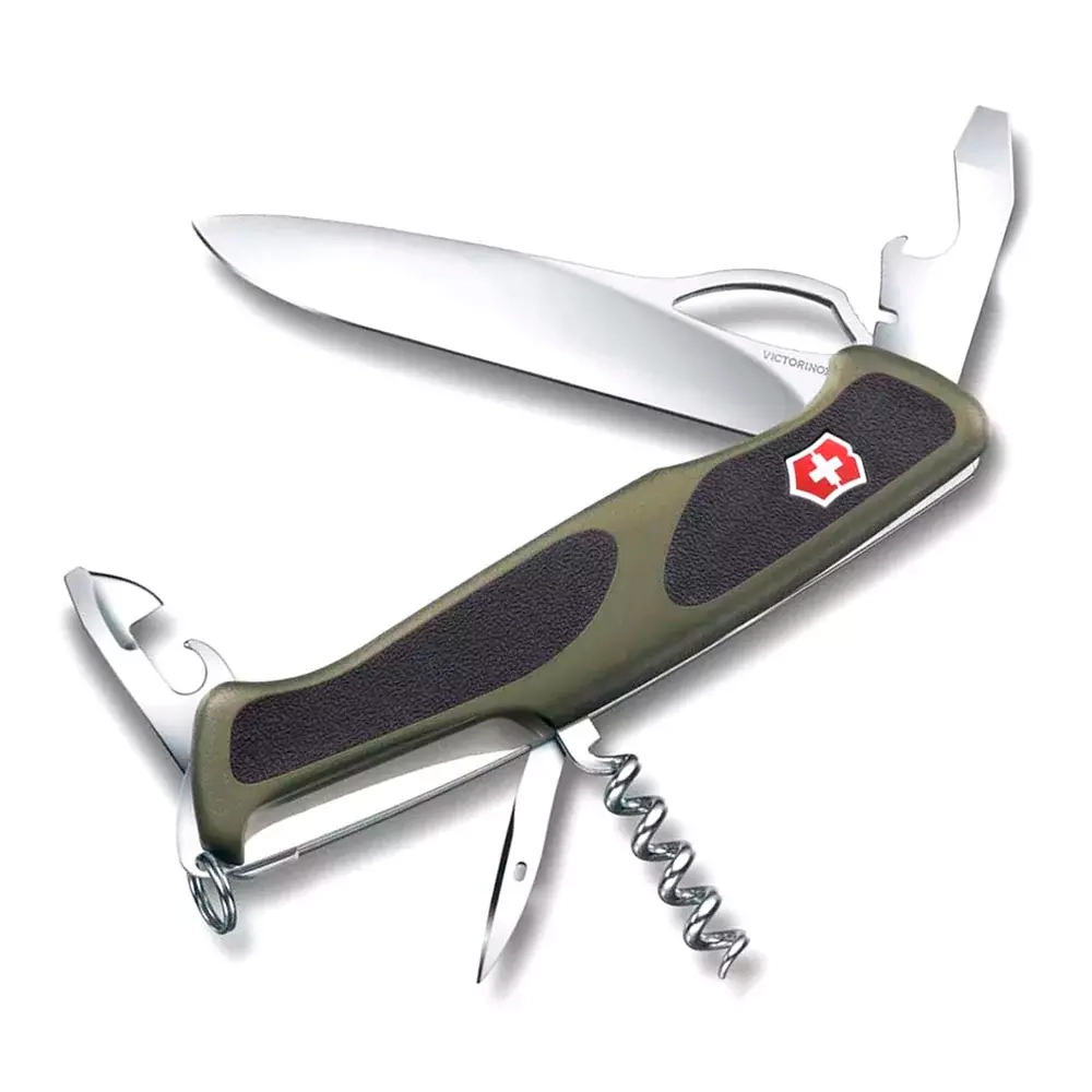 Нож многофункциональный Victorinox RangerGrip 61 130 мм, Green/Black