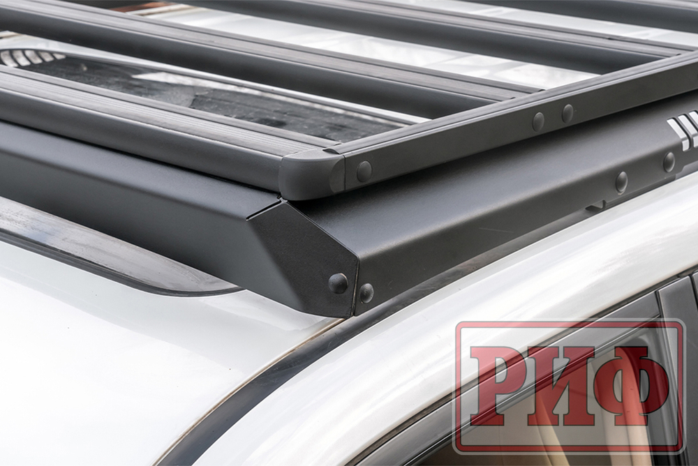 Багажник экспедиционный (платформа) алюминиевый 1150x2080 мм для Toyota Land Cruiser Prado 150 (с крепежом) РИФ