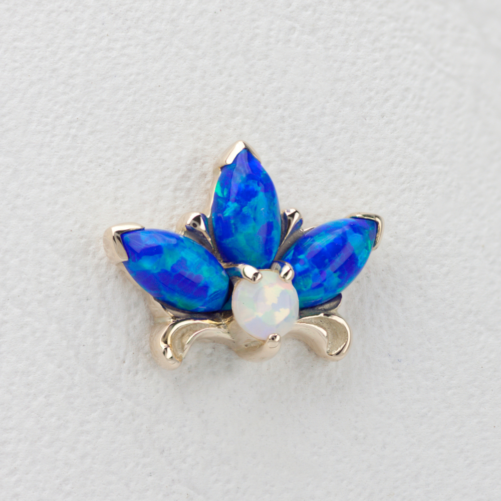 Royal Lily tops with synthetic opals