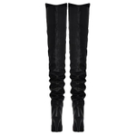 SAINT LAURENT Yves Over The Knee Boots 9.5cm Women"s Black