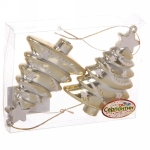 Елочные игрушки «Сказочная ёлочка» 8 см (набор 2 шт), Золото