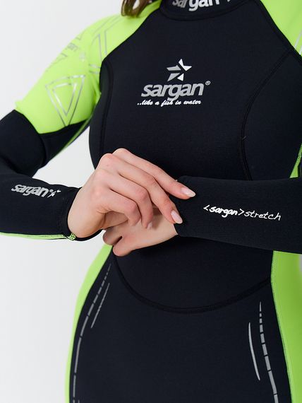 Гидрокостюм Sargan Nero 2.0 Long lady 2 мм черно-желтый