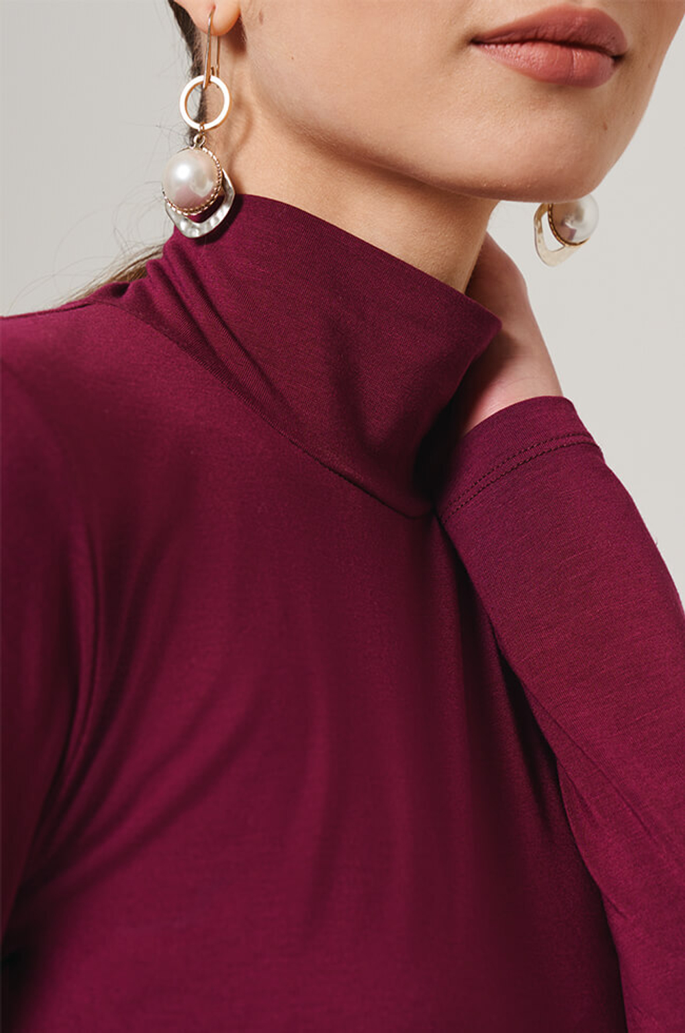 23133 Водолазка женская (бордовый)