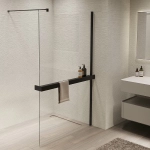 Душевая перегородка Vincea Walk-In VSW-1HR110CLB 110x200 профиль черный/стекло прозрачное