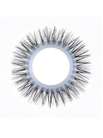 Круглое эрекционное кольцо с длинными «ресничками» (Цвет: белый с черным)