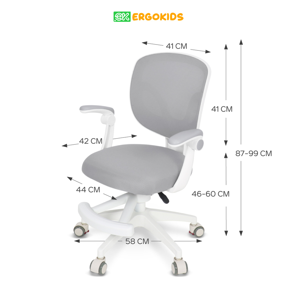 Стул для школьника Ergokids Soft Air Plus с подлокотниками
