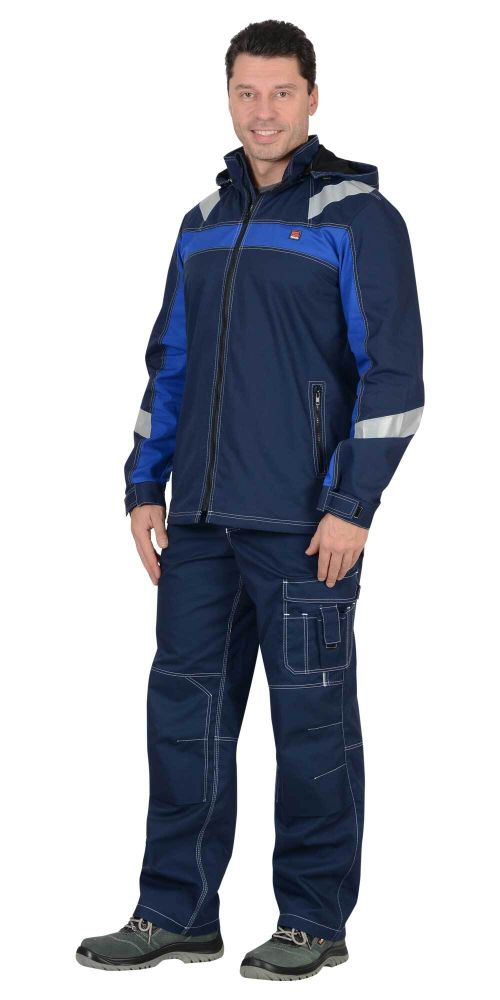 Куртка &quot;Сидней&quot; синяя с васильковым и СОП тк.Rodos (245 гр/кв.м)