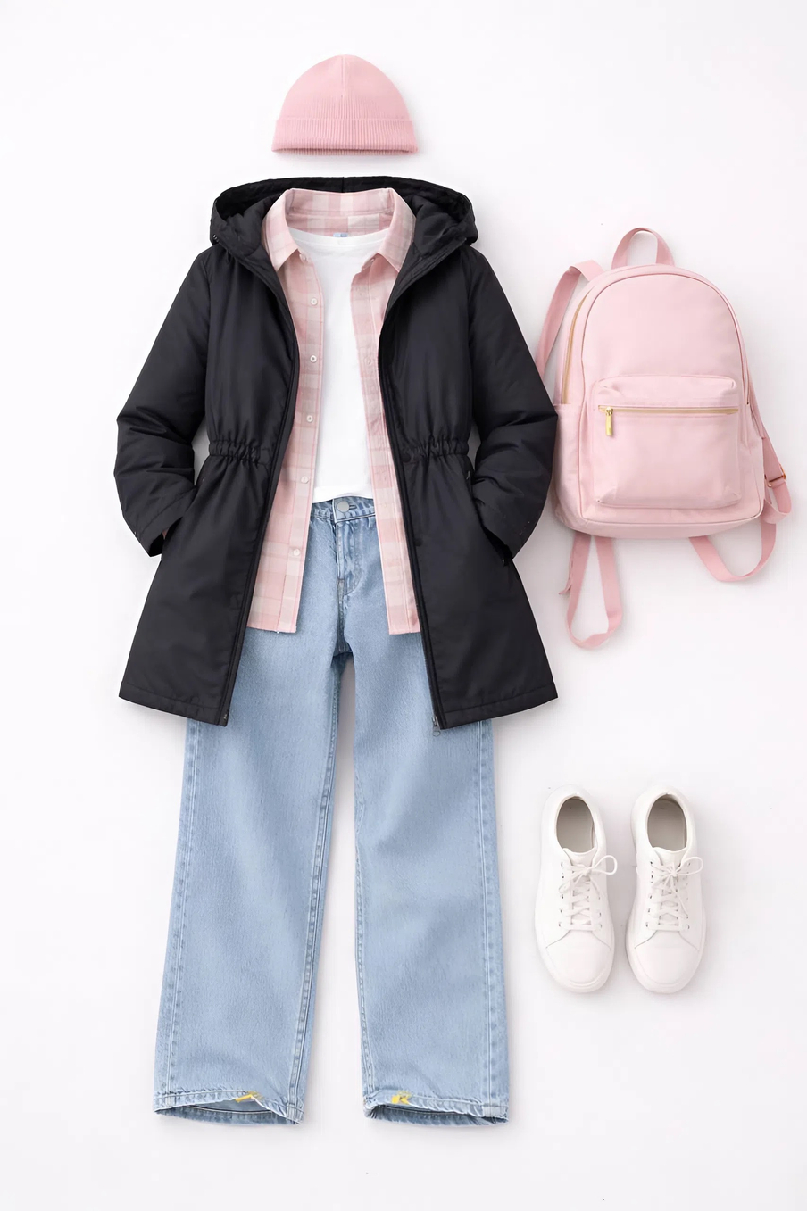 Пальто демисезонное для девочки "HN-9" черный