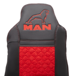 Чехлы MAN TGS  (экокожа, красный)