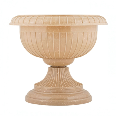 Вазон на ножке большой D 395 мм 9,5 л, песчаный кварц