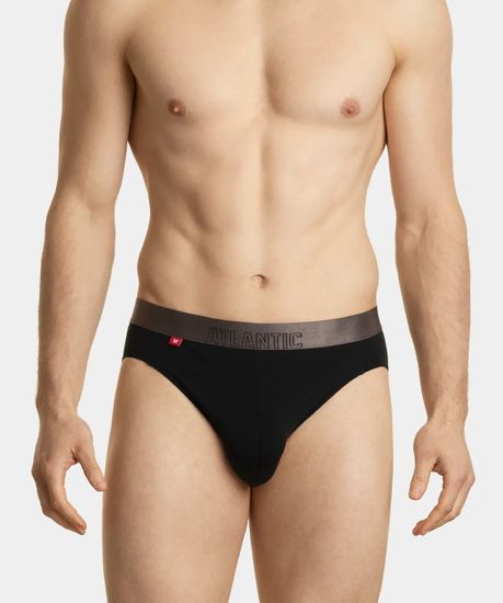 Мужские трусы(1шт) спорт Atlantic MP-1573 , черные, пима хлопок