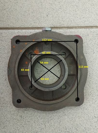 Коробка передач для мотоблока BR-105PRO NEW с фланцем вместе с редуктором (3 вперед)