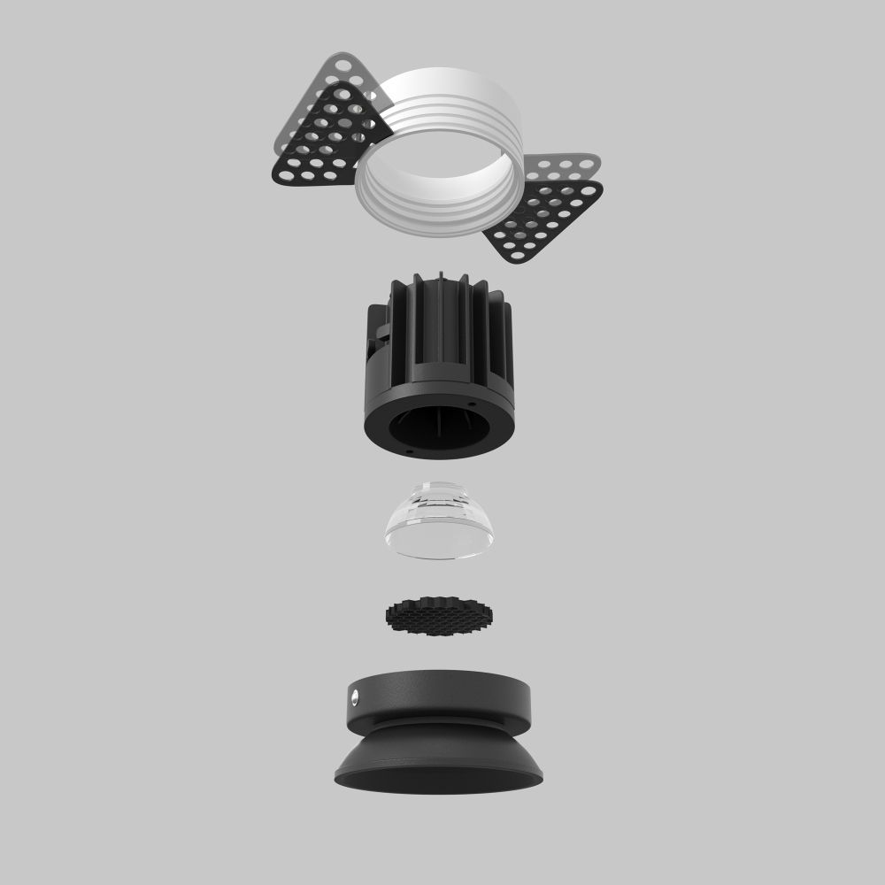 Светильник встраиваемый светодиодный Maytoni   DL058-7W2.7K-TRS-B