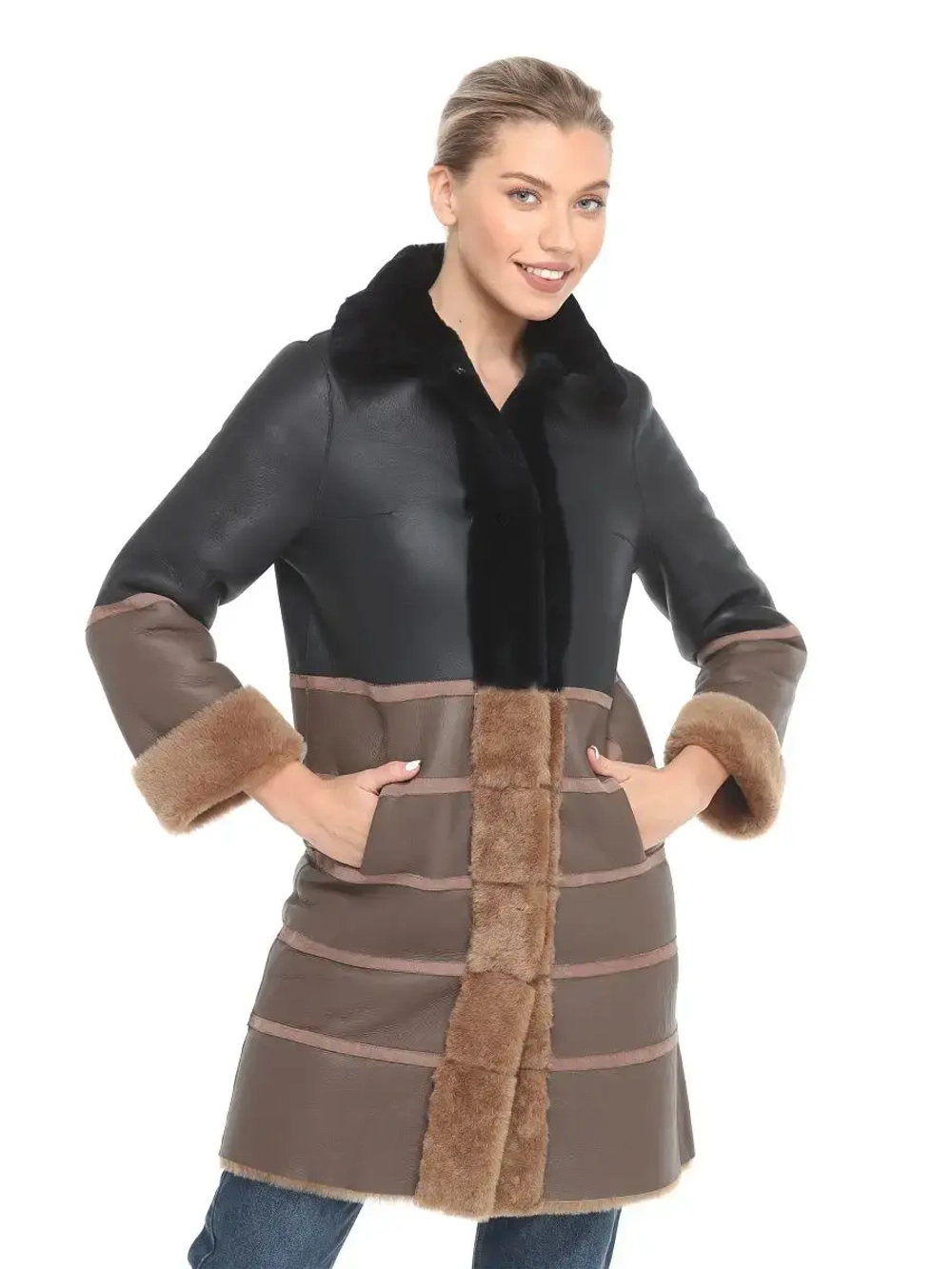 Шуба женская натуральная овчина Турция