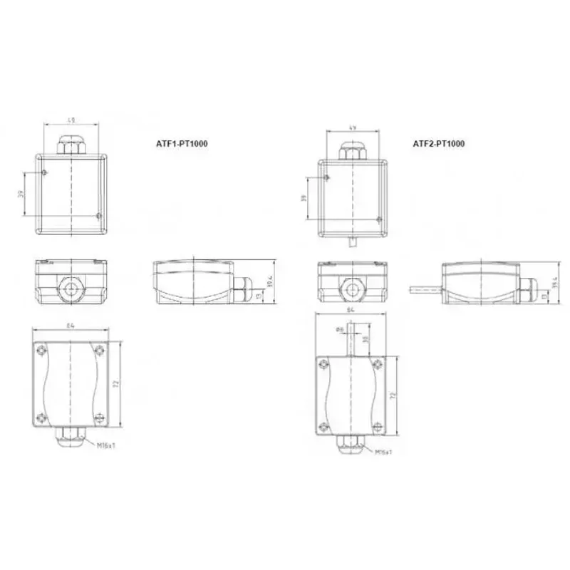 Уличный датчик температуры ATF1-PT1000