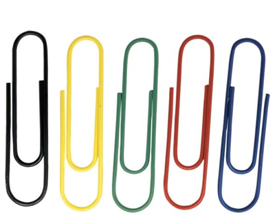 Скрепки канцелярские 50 мм. цветные, 50 шт., в картонной коробке DOLCE COSTO