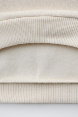 ZARA ТОЛСТОВКА С ПРИНТОМ, ЭКРЮ