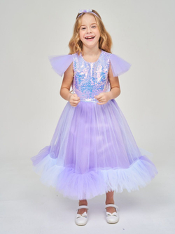 Пышное платье с пайетками на новый год