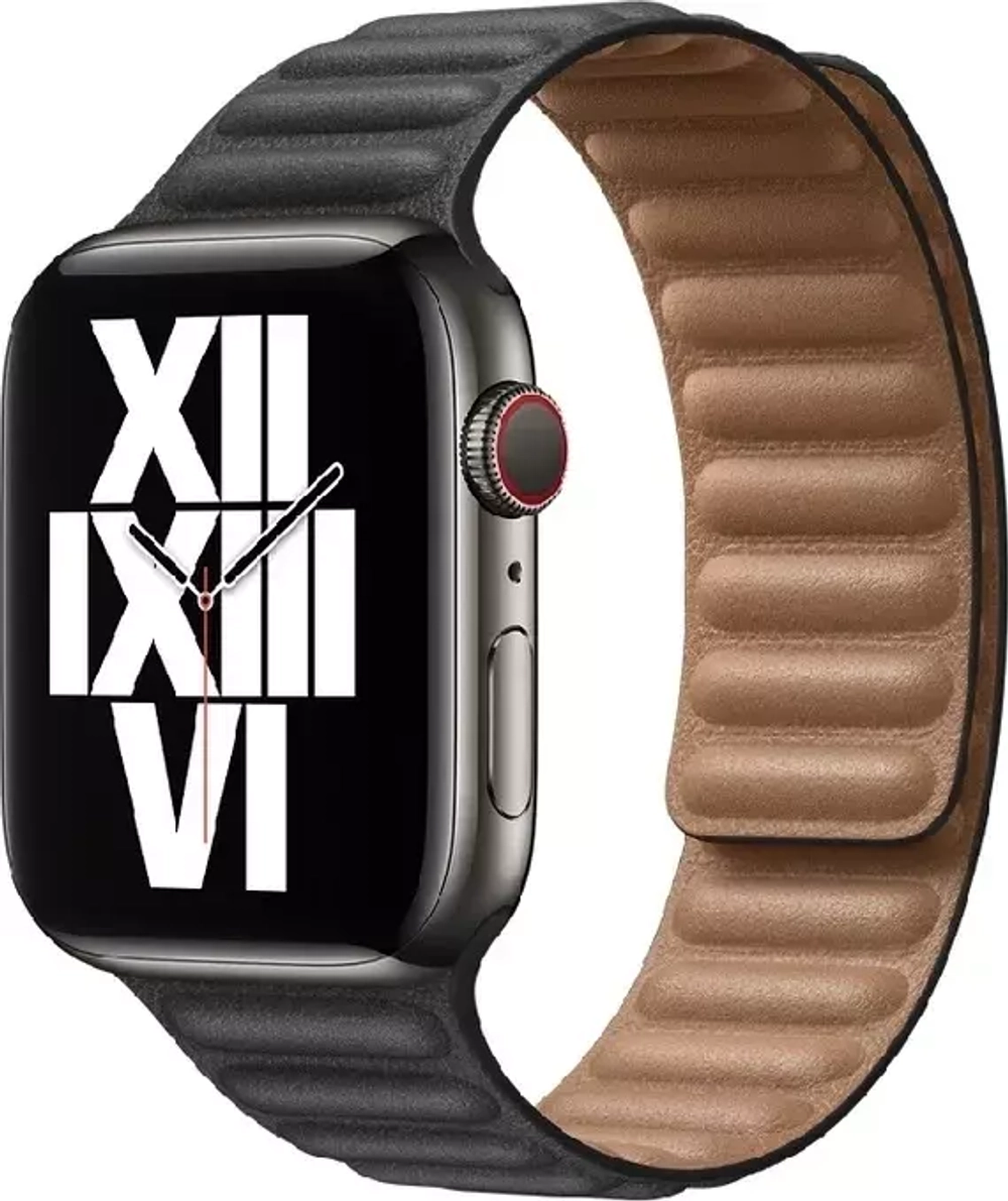Браслет-ремешок для Apple Watch L-shaped leather strap (23003-BK) black