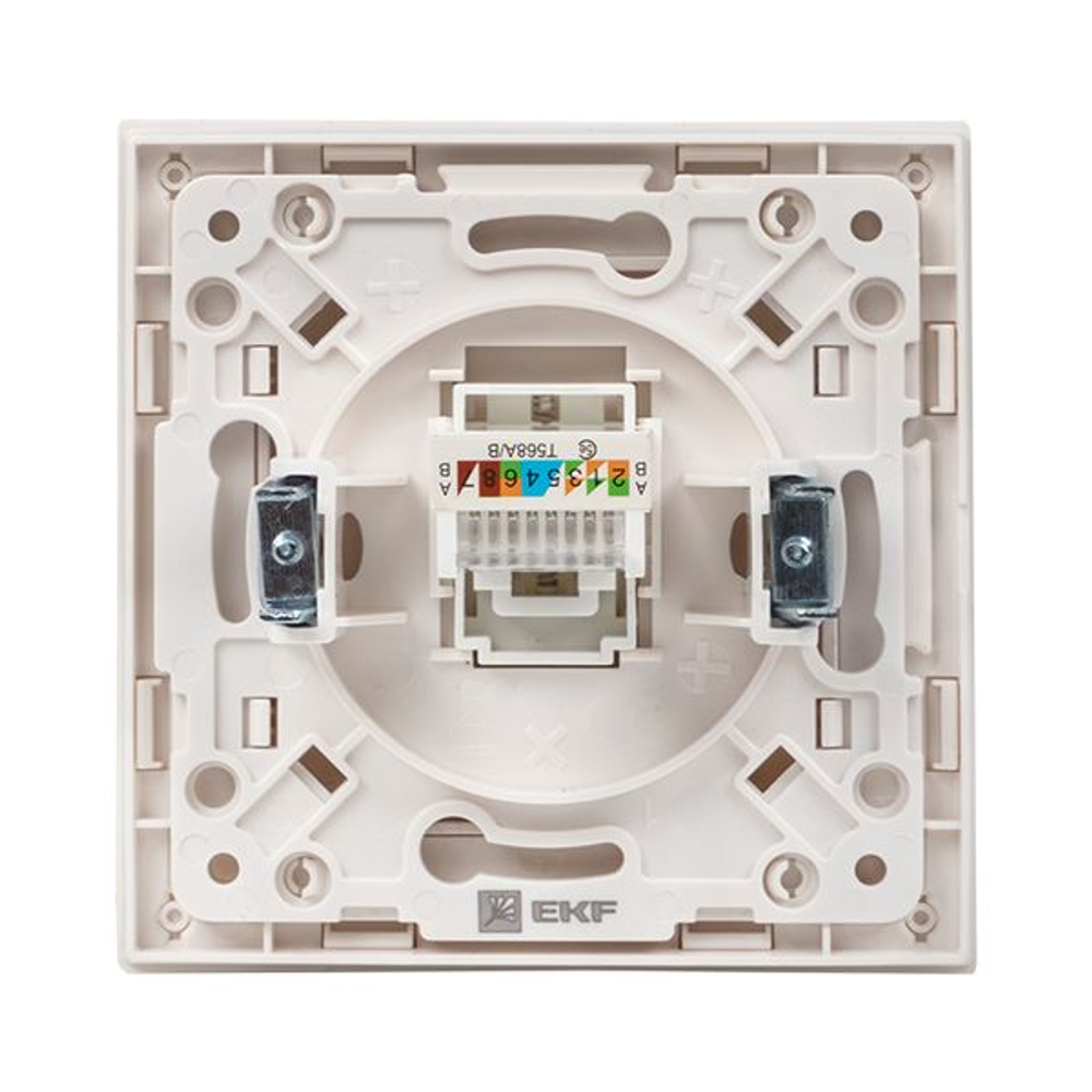 Стокгольм Механизм Розетки RJ-45 1-местной белый EKF