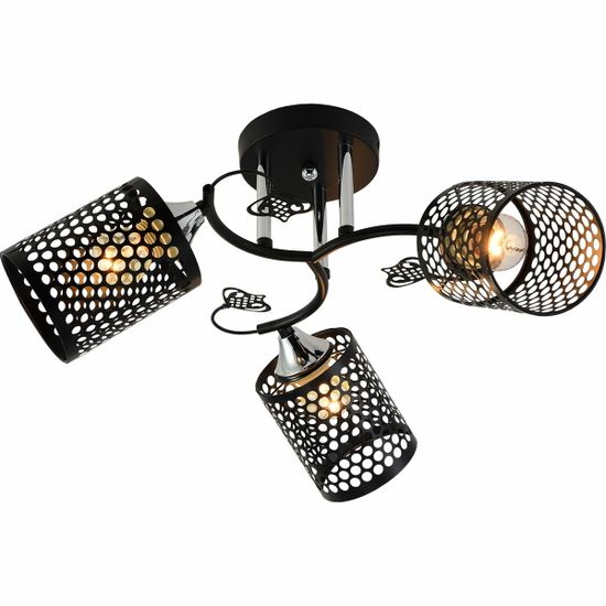 Люстра потолочная Reluce E27 11320-0.3-03 BK+CR