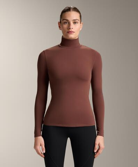 Oysho Термофутболка с длинным рукавом, терракотовый