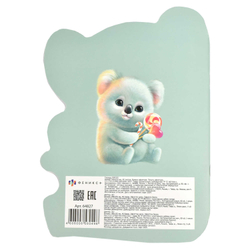 Тетрадь 40л арт. 64827/КОАЛА /180х255 мм, фигурная вырубка, мягкий переплёт (2 скобы). вн.блок - белый офсет, точка. Обложка - мелованный картон 190 г/м²,