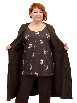 Туника с имитацией кардигана Брауни