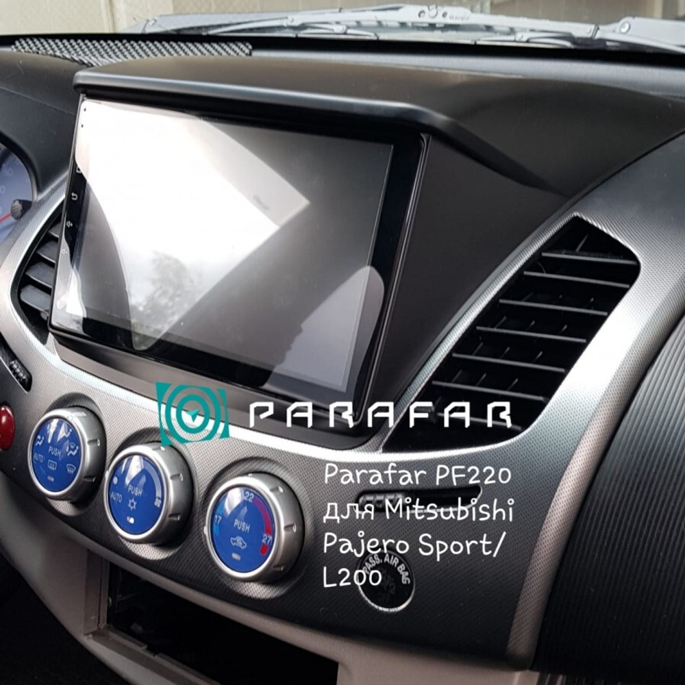 Магнитола для Mitsubishi L200, Pajero Sport 2006-2016 - Parafar PF220XHD на Android 13, 8-ядер, 4Гб+64Гб, CarPlay, 4G SIM-слот