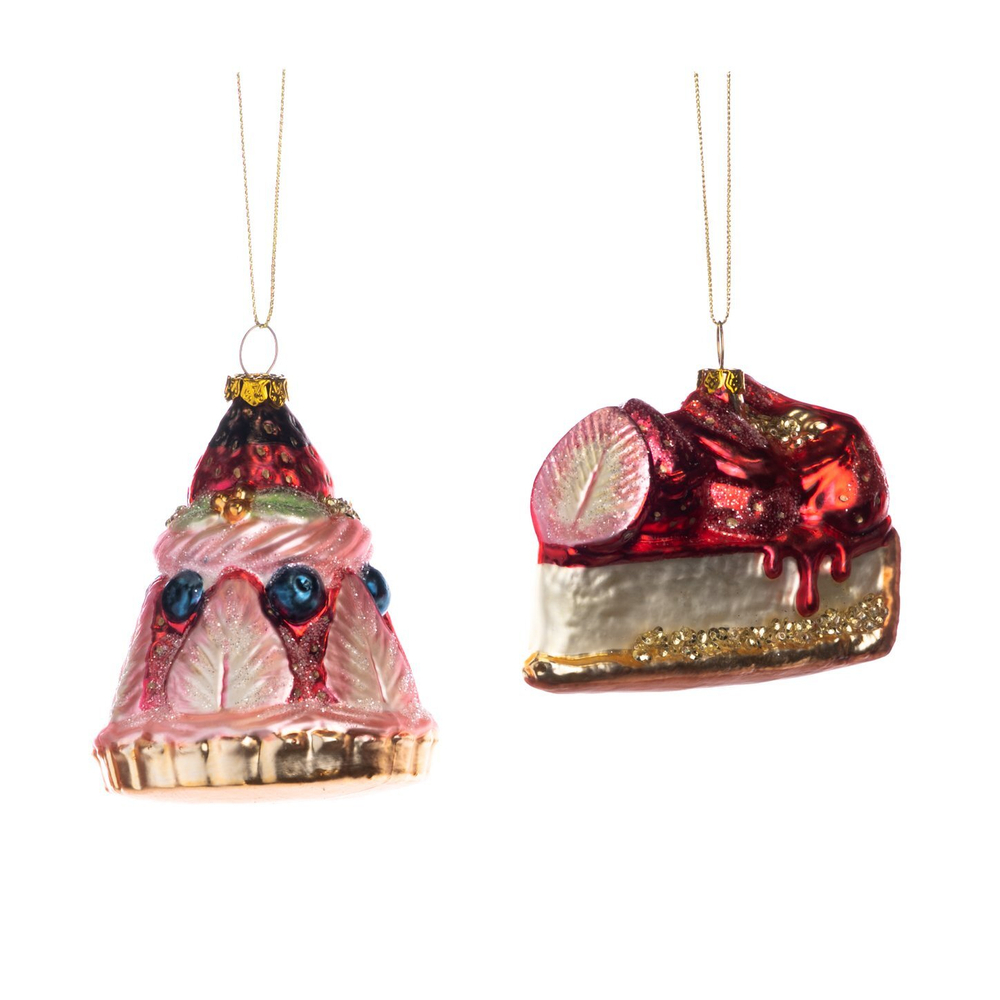 Украшение Тортик с клубникой 10.5см Goodwill розовый/кремовый в ассортименте