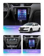 Магнитола для Skoda Octavia A7 2013-2020 (кондиционер) - Teyes TPRO 2 монитор 9.7" QLED в стиле "Тесла" на Android 10, TS10, 4G SIM-слот