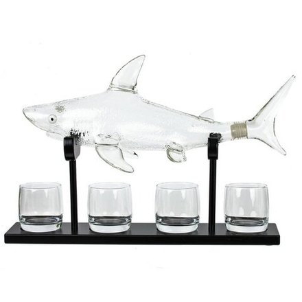 GAEM Графин "Акула" 1300 мл с 4-мя стаканами 290 мл, L54,5 W11 H34 см