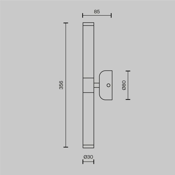 Настенный светильник Maytoni Modern Axis MOD106WL-L10G3K